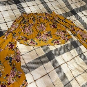 Live 4 Truth Yellow Smocked Bubble Crop Top